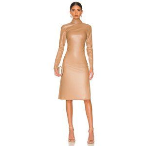 Bardot Harley Vegan Leather Dress in Tan
